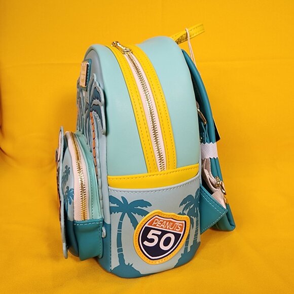 Loungefly Peanuts Snoopy and Woodstock Road Trip Mini Backpack Vacation NEW - Picture 8 of 13